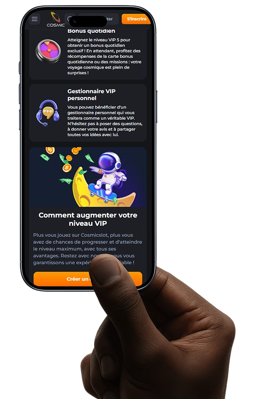 Version mobile de Cosmicslotz Casino sur smartphone